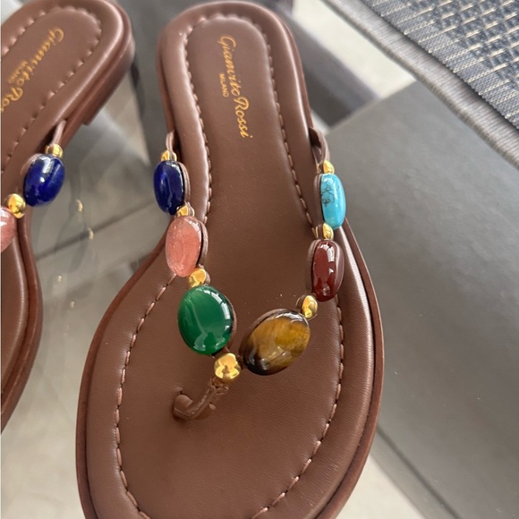 Gianvito Rossi 5 mm Shanti leather thong sandals - Picture 10 of 11